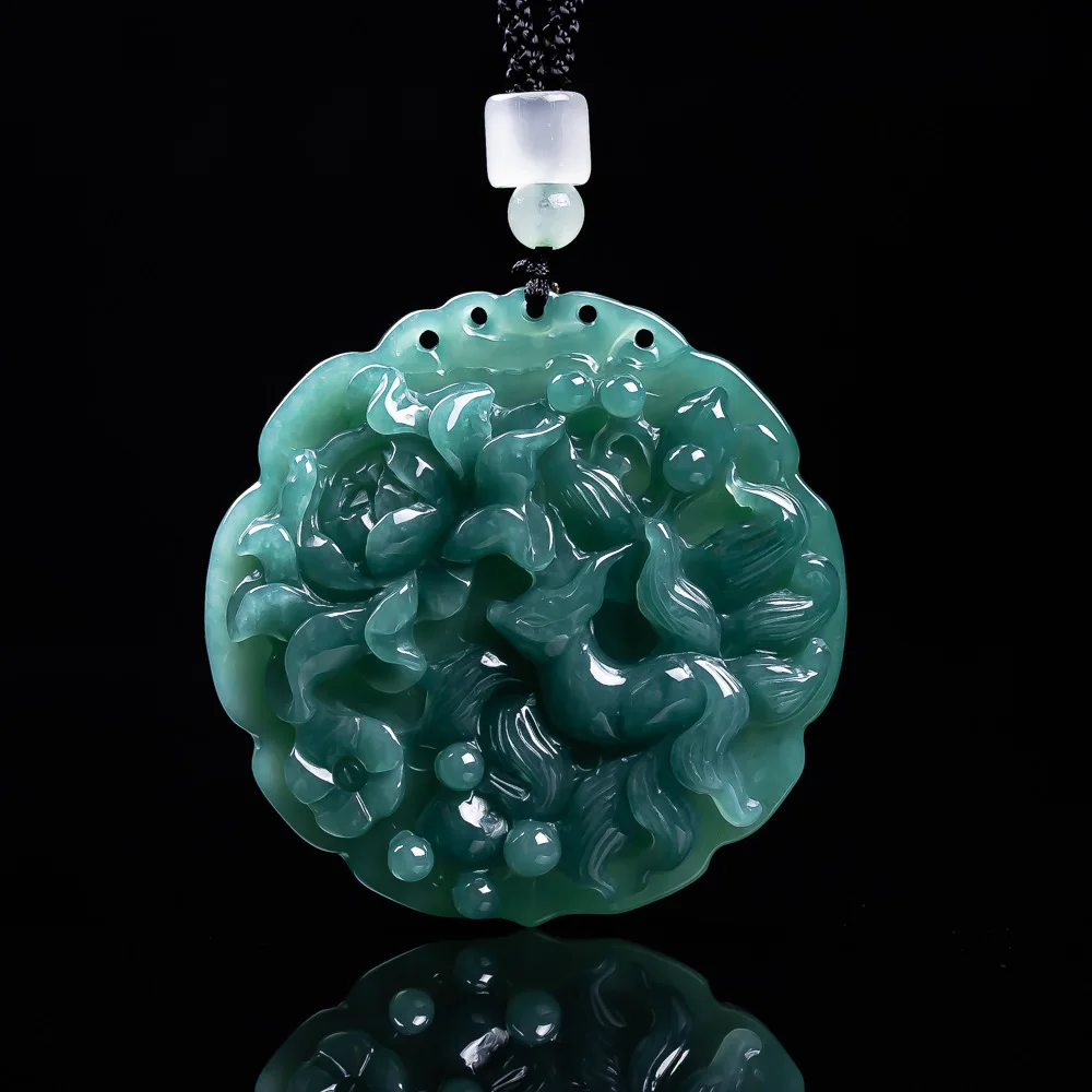 

Натуральный нефритовый кулон-лиса из Мьянмы, талисман, амулет, резной оберег, дизайнерское ювелирное изделие, настоящий нефрит, подарки для женщин