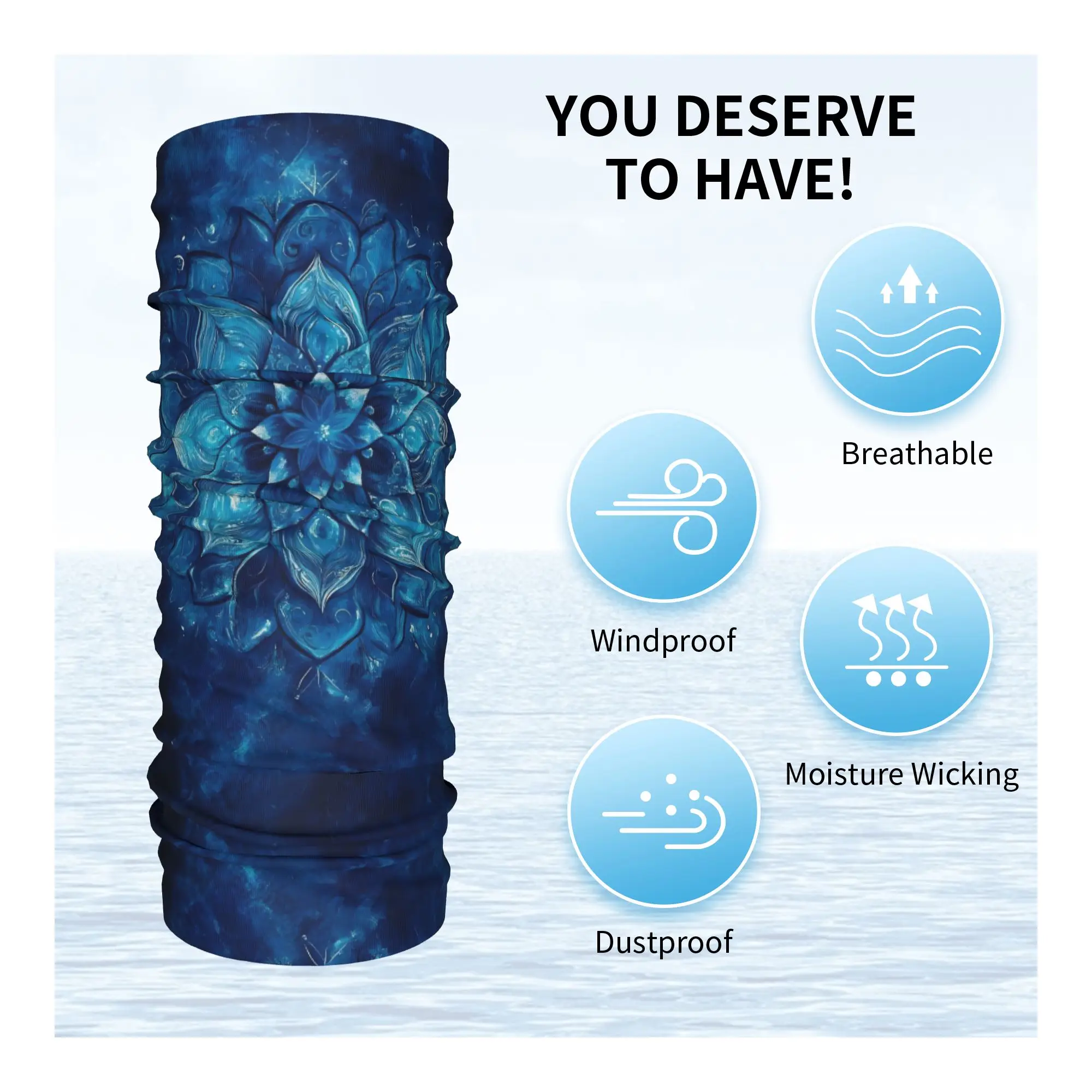 ماندالا باندانا الرقبة الجراب الأشعة فوق البنفسجية حماية الوجه وشاح غطاء الرجال الساحرة الزهور الملونة نمط الأزهار عقال أنبوب بالاكلافا