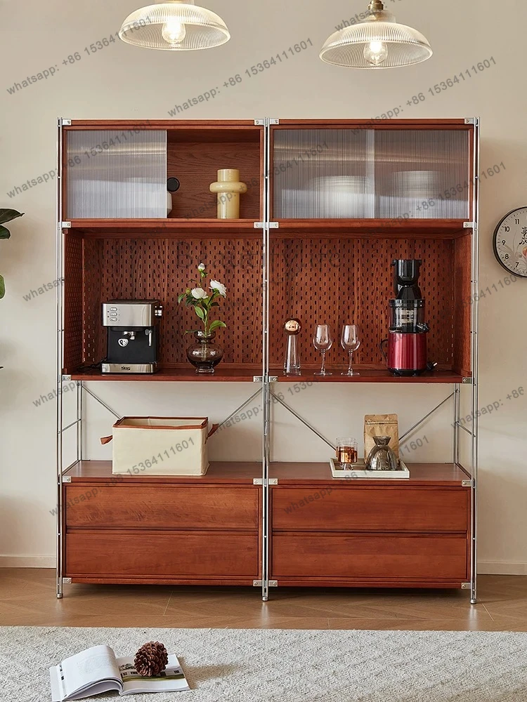 Sideboard Cabinet Wall-Mounted Integrated Storage Cabinet Dining Room Living Room Storage Cabinet Tea Storage