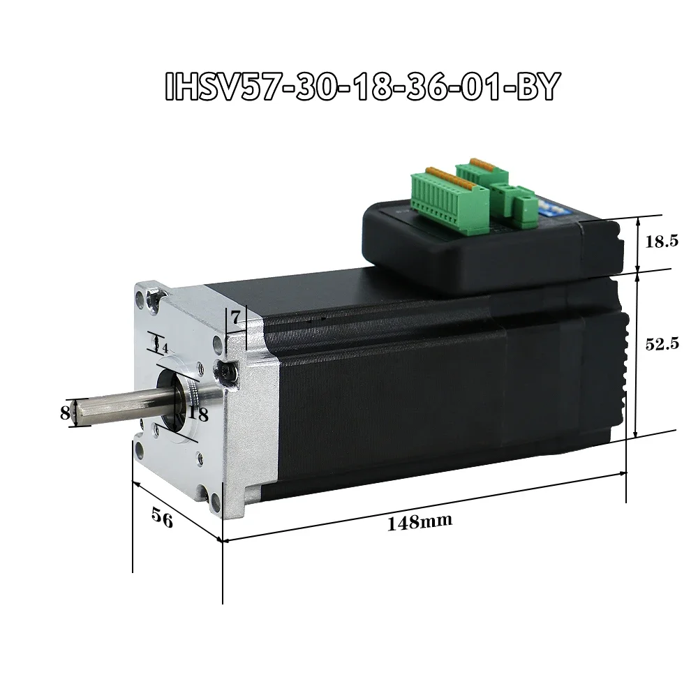 JMC Nema23 100w 140w 180w 57mm 3000RPM 36VDC Closed Loop Integrated Servo Motor DSP Control Chip For CNC Robot Machine Kit