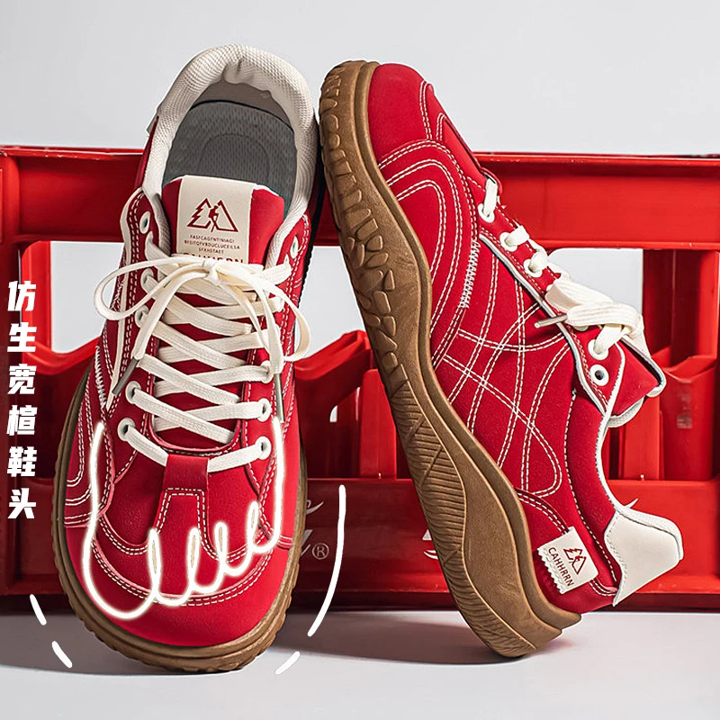 Red Wide Width Walking Shoes For Woman Casual Men Retro Trainer Sneakers Driving Shoes Plus Size 46 Zapatos Casuales 2026