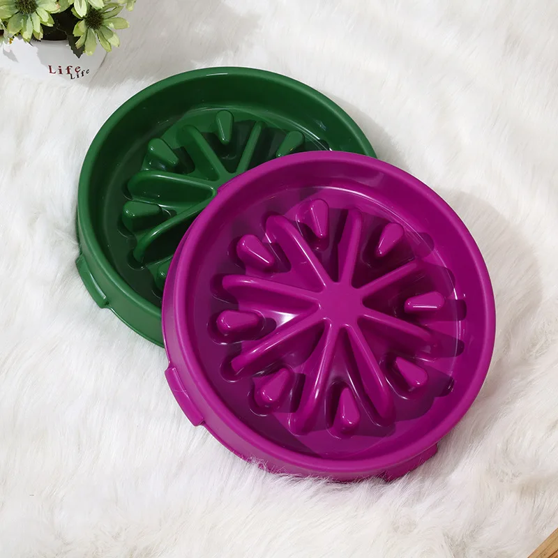 Pet Slow Feeder Food Bowl Cat Dog Anti-choke Bowls Plastic Non-slip Puppy Feeder Fat Help Healthy Small Large Dogs Feeding Plate