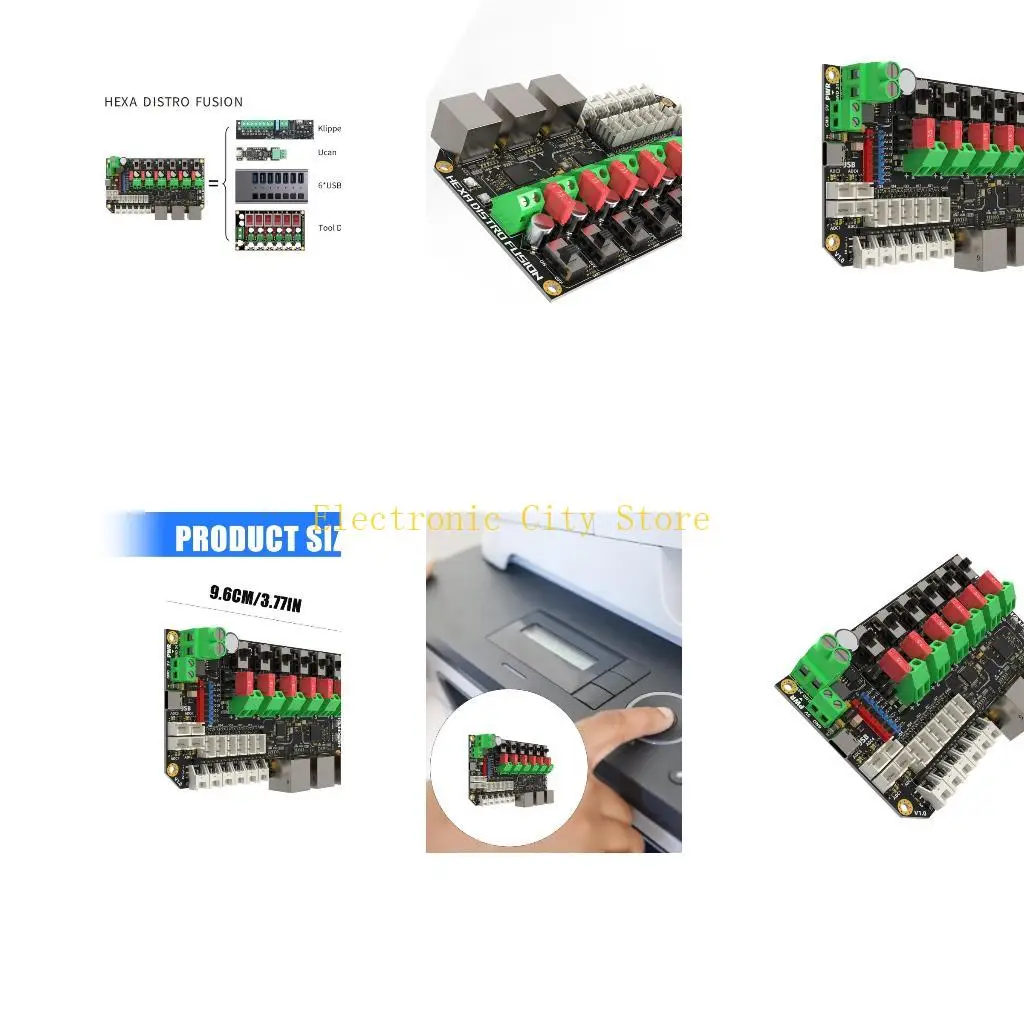 

Hexa Distro Fusions Printer Poard с 6 USB -портом 6 Can2.0 Hu8d