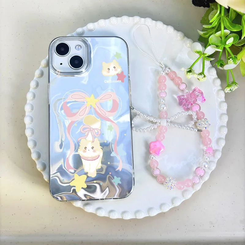 Etui Bowknot Flower Case dla OPPO A60 A78 A58 A17 A16 A53 A15 A35 A74 A95 A76 A96 A94 F19 Pro A5 A9 A54S A33 A53S 4G A3S A7 A12 Cover