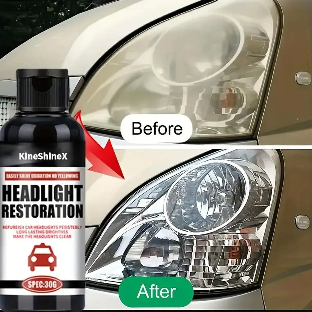 Car Headlight Repair Paste Ceramic Headlamp Restoration Yellowing Clarity Removes Automotive Premium Oxidation Restores Too T6I7