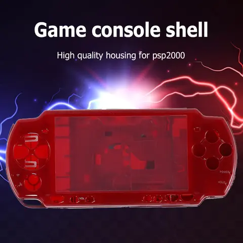 Complete Shell Case Professional Full Housing Shell Cover Replacement with Button Kit for PSP2000 Game Console Accessories