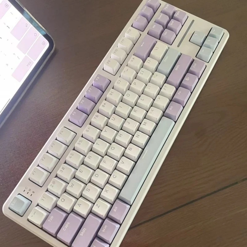 

AUSDOM Hola87 Pro Беспроводная трехрежимная клавиатура Эргономичная с возможностью горячей замены с низкой задержкой Индивидуальная механическая клавиатура для киберспорта и геймера