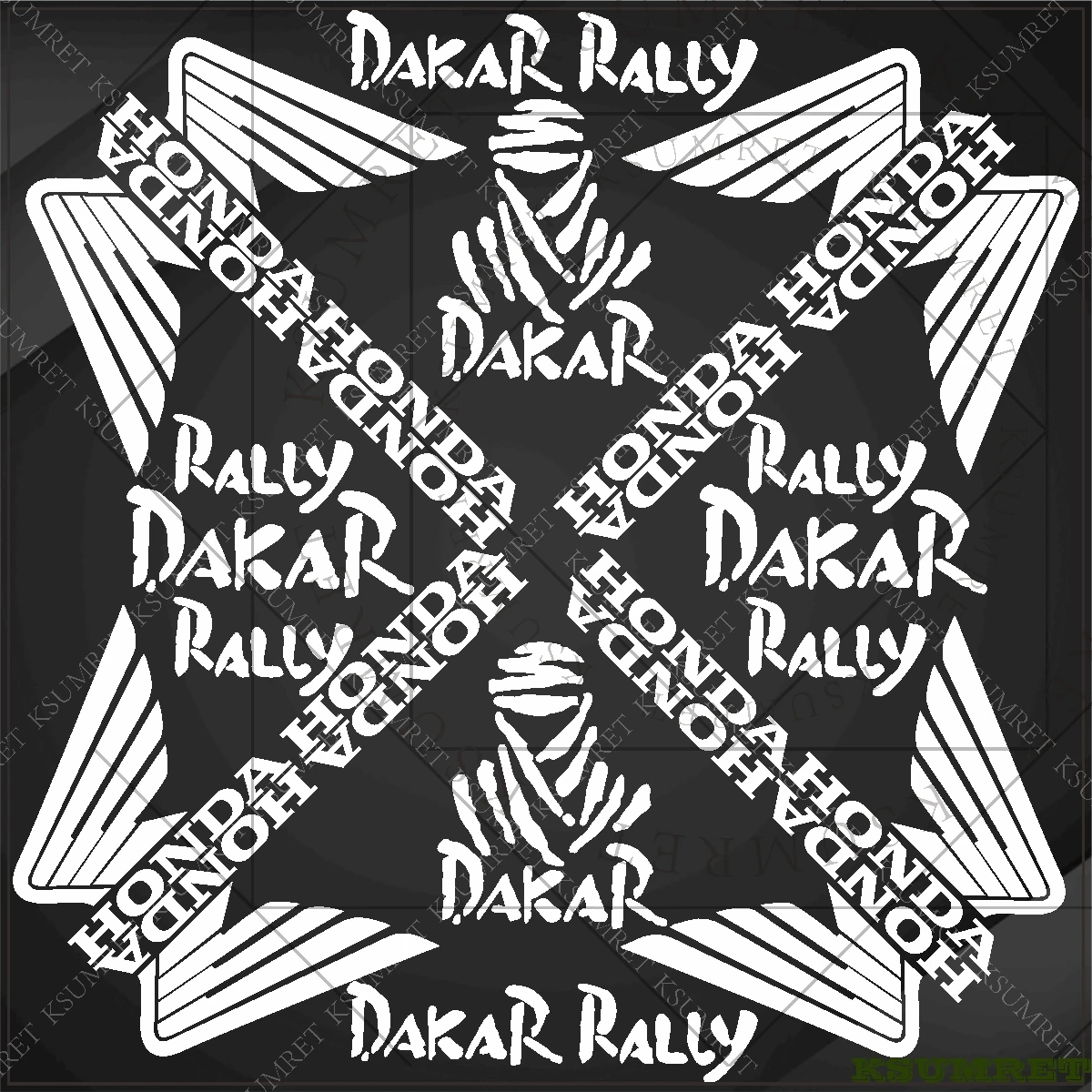 

For Honda Sticker Dakar Sticker Motorcycle Stickers Tank Helmet Pajero Dakar Rally Accessories Waterproof
