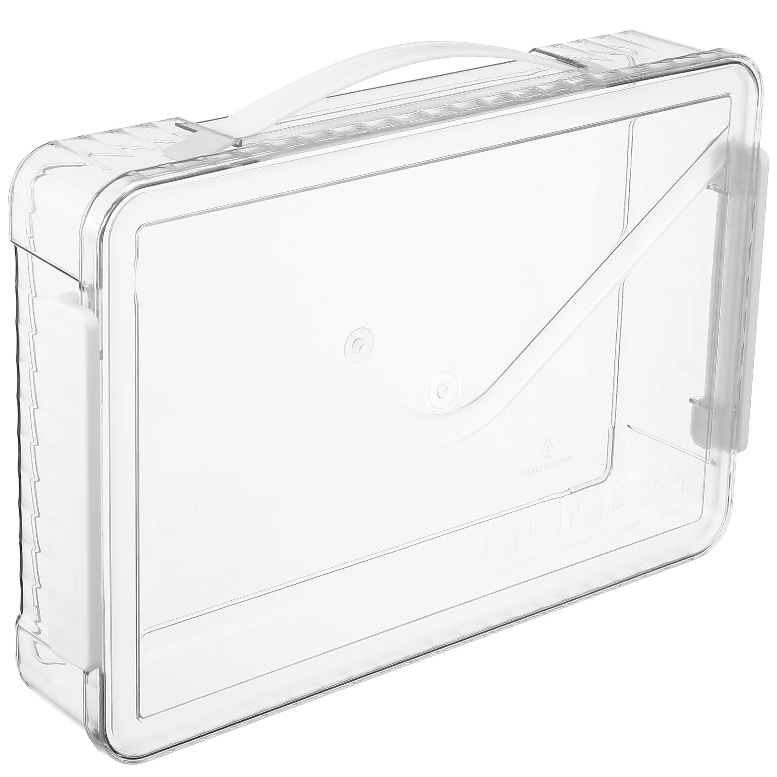 

Photo Container Transparent ID Storage Box File Boxes Portable Office Document Scrapbook