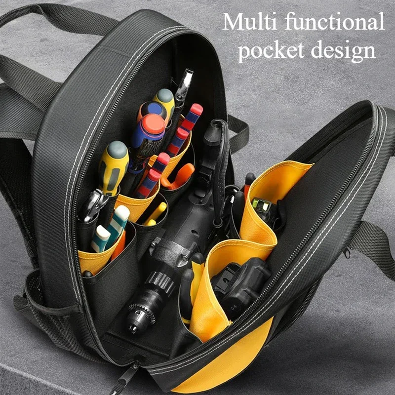 Electrician Backpack Tools Bag Professional Organizer Storage Backpack Hardware Large Capacity Tool Bags Shoulder Electricians