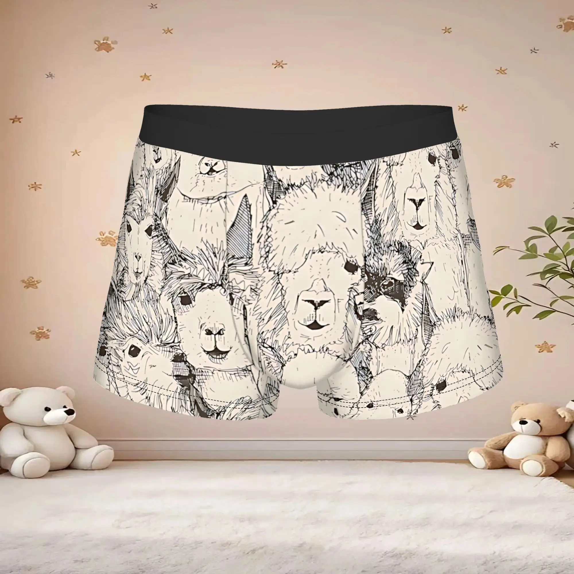 1pc Fashion Just Alpacas Natural Underpants Humor Panties Men Underwear Comfortable Shorts Boxer Briefs