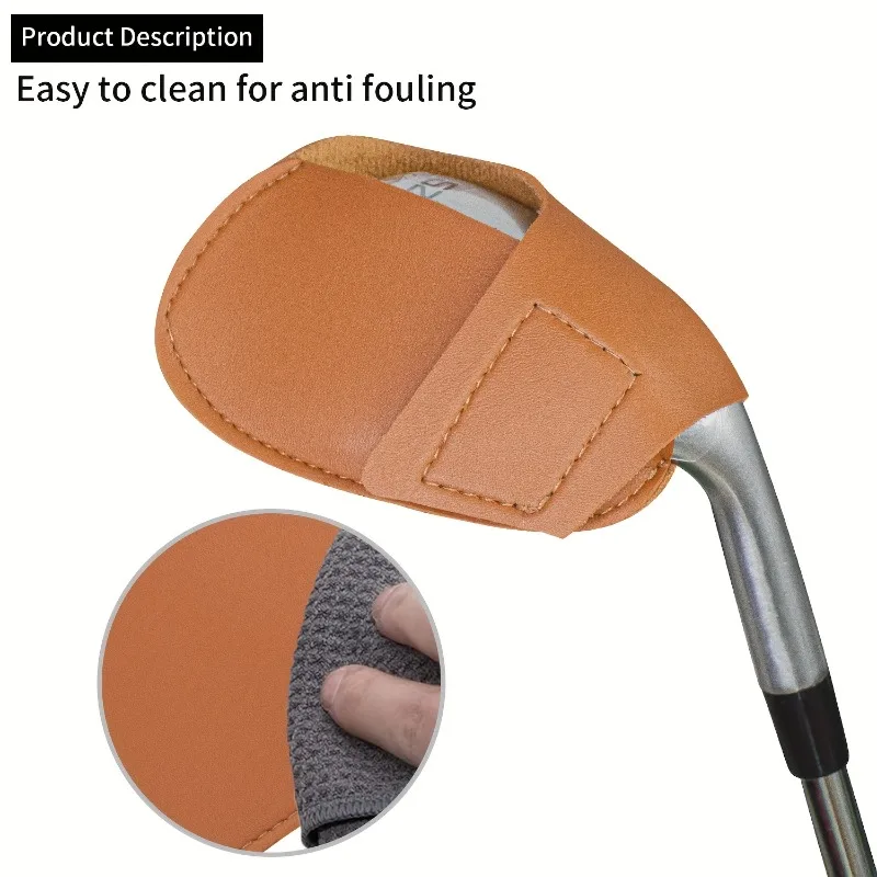 ที่พักศีรษะเหล็กกอล์ฟที่ทนทาน 10 ชิ้น |   ฝาครอบป้องกันสีน้ำตาลสำหรับไม้กอล์ฟและเวดจ์ อุปกรณ์เสริมสำหรับไม้กอล์ฟ ชุดพนักพิงศีรษะ