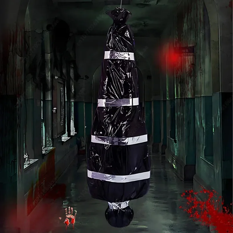 

Halloween Horror Corpse Decoration Bloody Wrapped Body Bag Prop for Haunted House Graveyard Scene Terrifying Atmosphere PartyUse