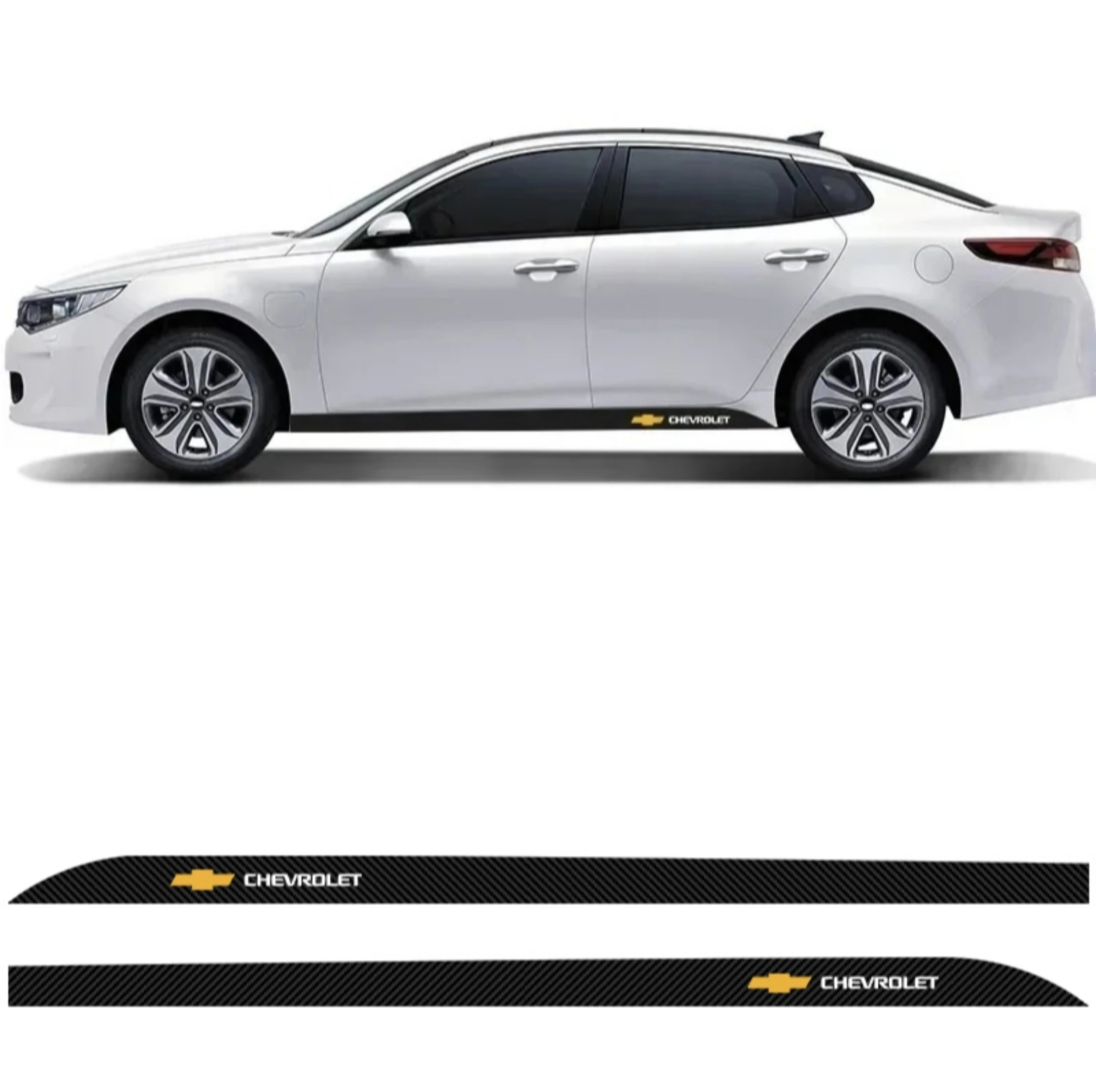 

Лента из углеродного волокна для тяжелых условий эксплуатации Chevrolet, защита от столкновений, универсальная для большинства автомобилей, комплект обновления внешнего стиля