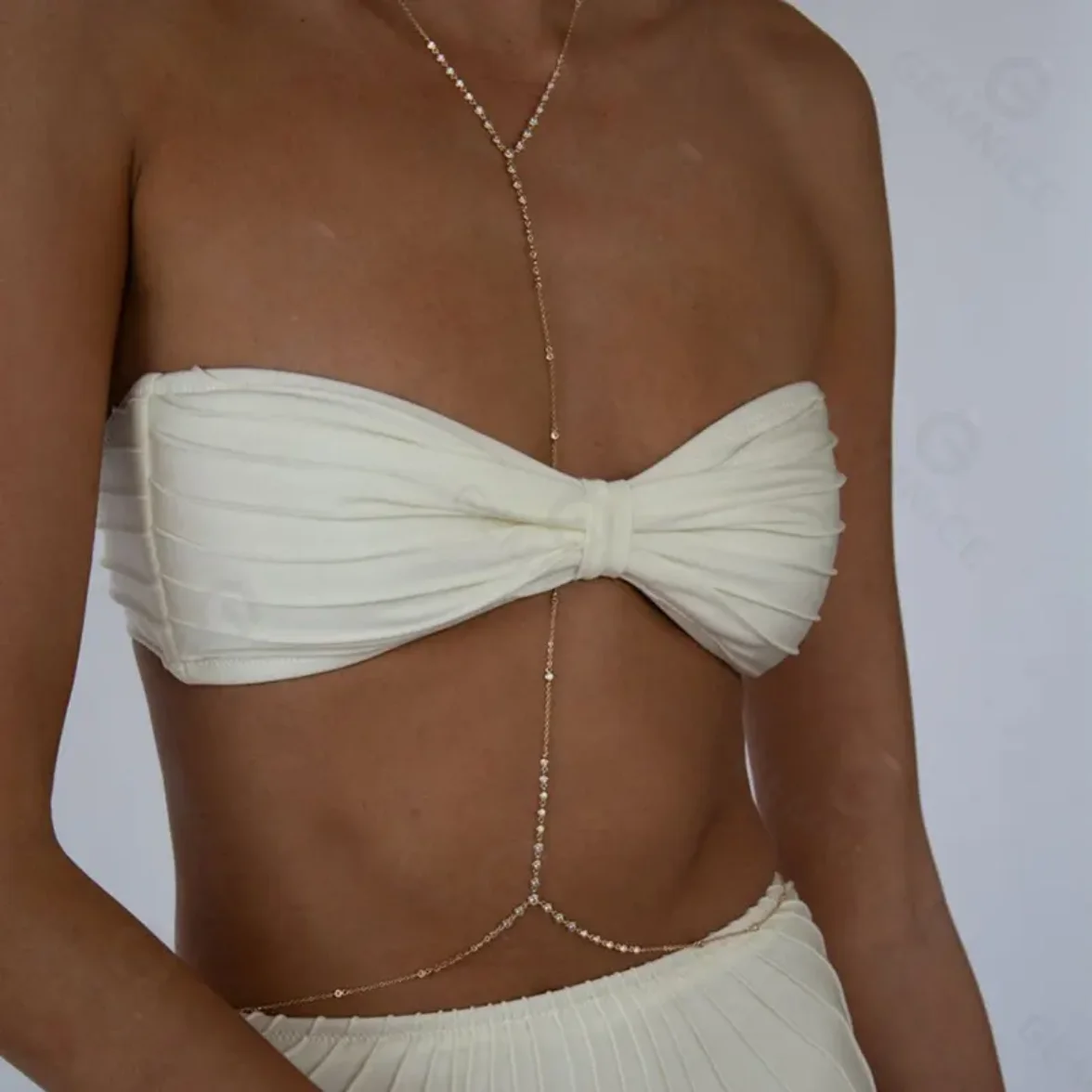 2025 New Cool Summer Beach Backless Sexy Chest Breast Belly Body Chain Necklace for Women Girls Party Wedding Beach Body Jewelry