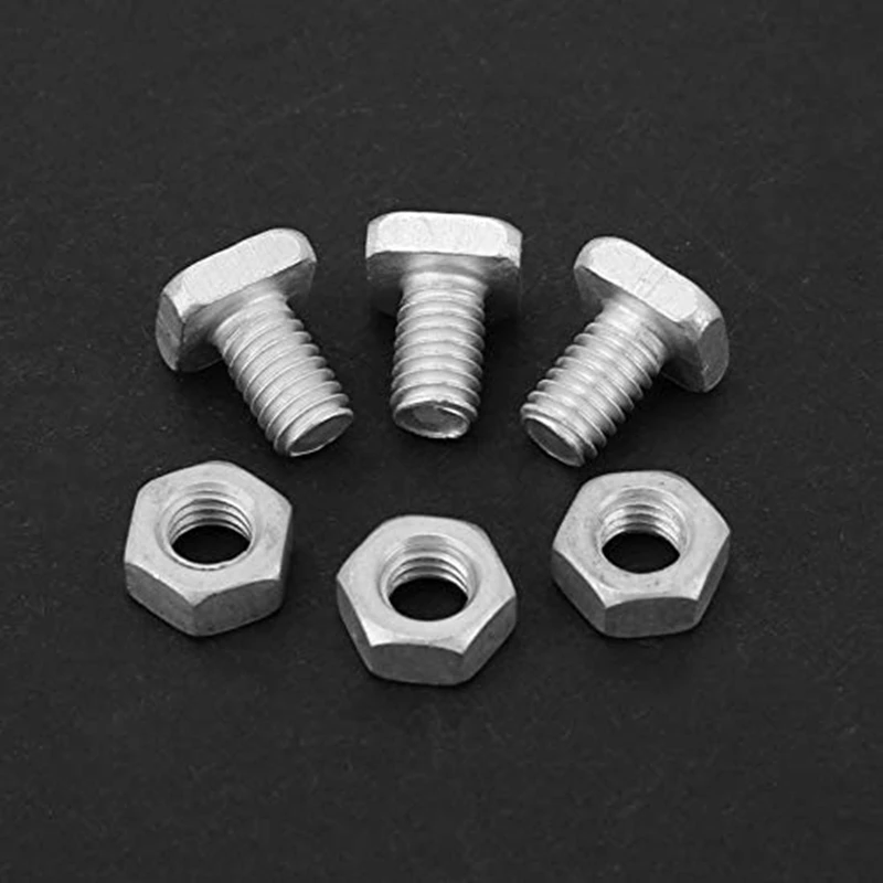 100 Pcs M6x12mm Greenhouse Nuts And Bolts Square Head Bolts Nuts Greenhouse Repair Kit Parts Replacement Garden Supplies