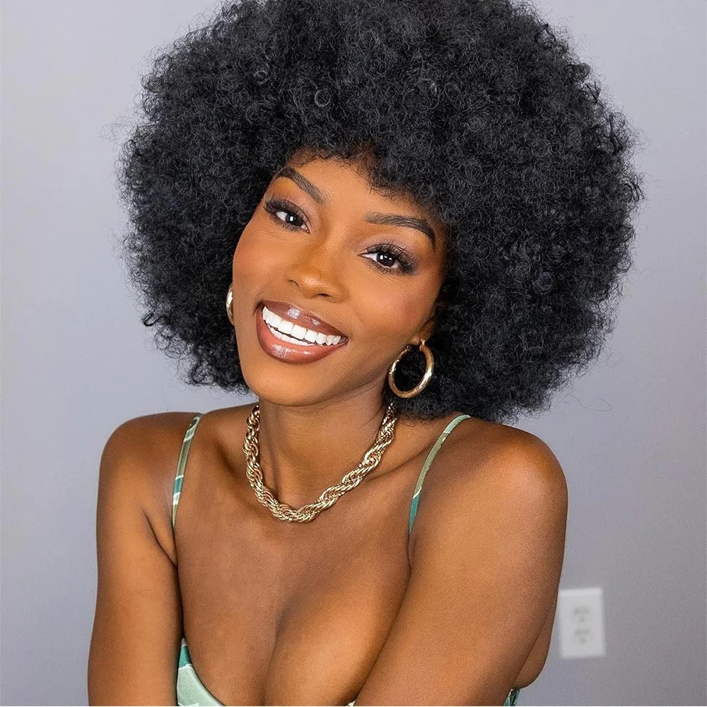 

Afro Kinky Curly Wig 150% Density Yaki Soft Kinky Straight Lace Front Wig for Women Brazilian Kinky Curly Human Hair Afro Wigs