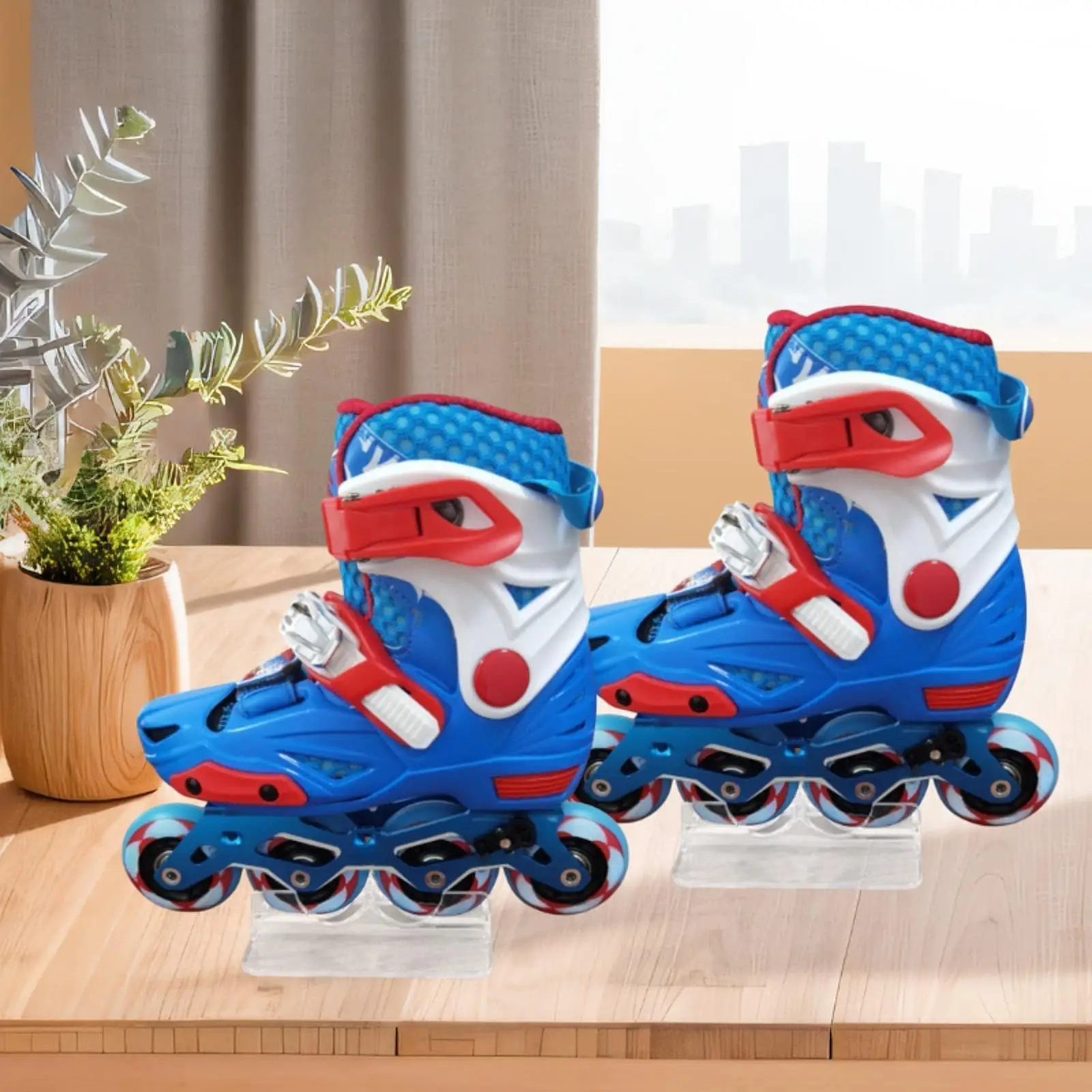 2 peças patins display rack acrílico suporte organizador acessórios de patinação