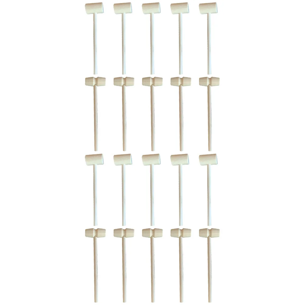 20 قطعة مطارق خشبية صغيرة خفيفة الوزن محمولة آمنة للأطفال مطارق كعكة حرفية مطرقة خشبية إبداعية لرياض الأطفال يمكنك صنعها بنفسك #5