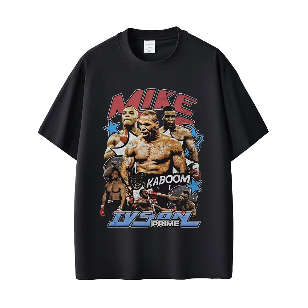 Camiseta Mike Tyson Prime Merch para hombre y mujer, camiseta Vintage de Hip Hop Gothic Rock, camisetas de algodón informales transpirables para gimnasio y Fitness para hombre