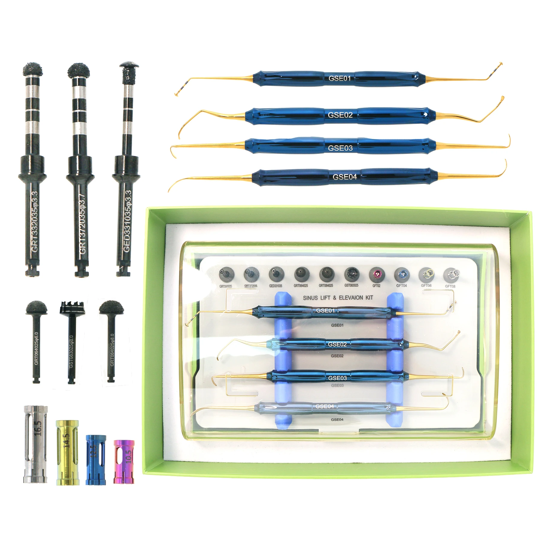 Universal Dental Implant Broken Screw Removal Kits DASK Sinus Kits Medical Grade Stainless Steel