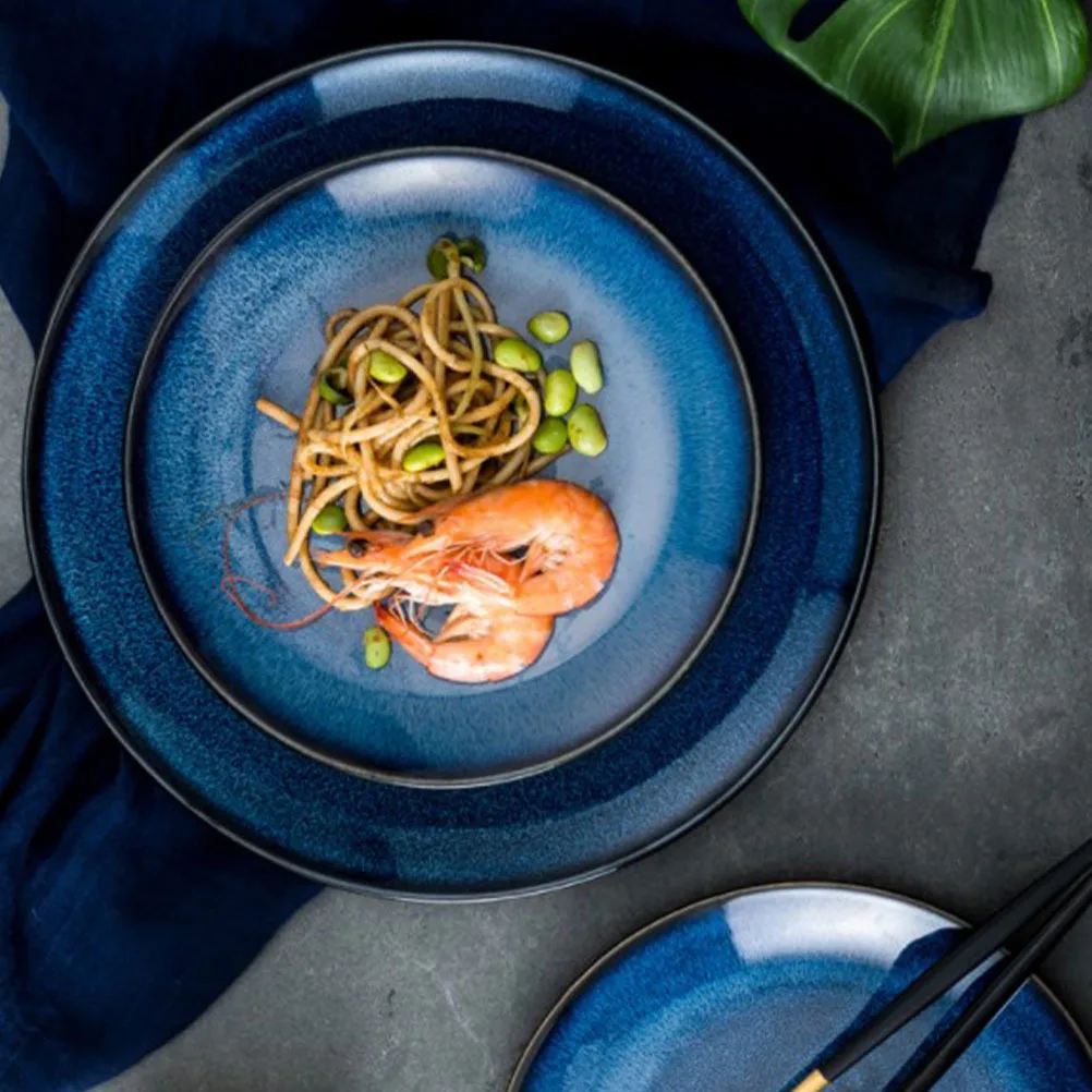 

Practical Steak Plate Pasta Ceramic Dinnerware Western Food Tray Serving Platter Trays