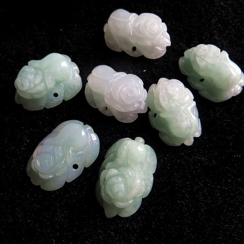 

2pc Natural Jade Chinese Cabbage Beads Accessories DIY Earrings Fashion Real Jewelry Charm Amulet Luxury Gifts Women Charm
