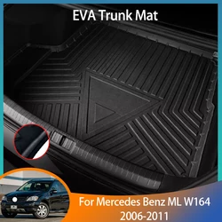 For Mercedes Benz ML W164 2006~2011 Accessories Auto Trunk Mat Floor Tray Liner Cargo Boot Carpe Waterproof Protective Storage