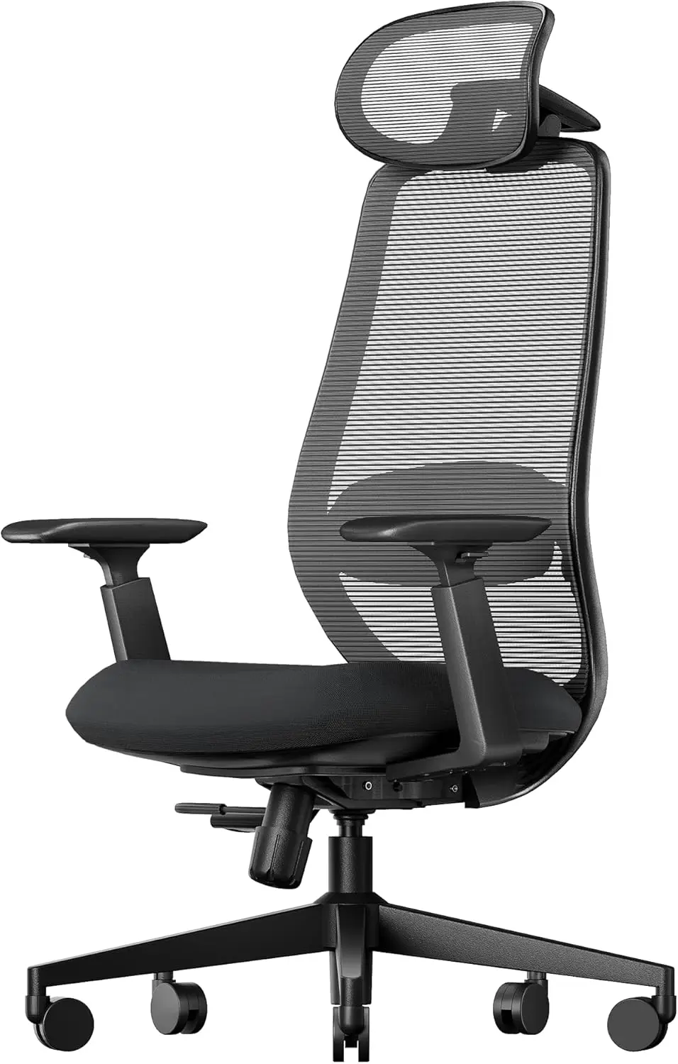 

Ergonomic Office Chair EC200 High-Back Mesh, Lumbar Support, 3D Headrest, Sliding Seat, 8+ Hour Comfort, Big & Tall - Black