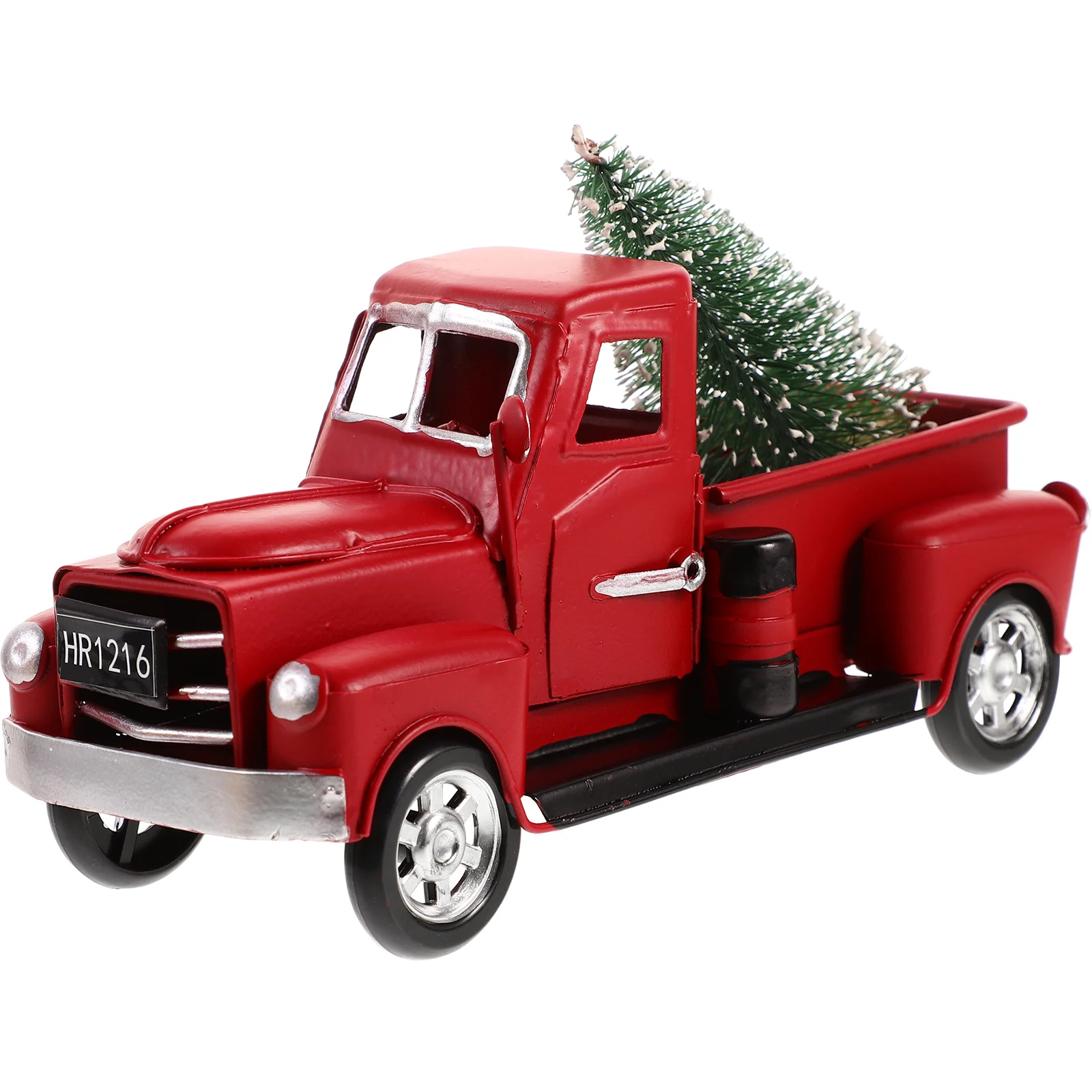 Truck with Christmas Tree Metal Home Craft Car Model Die Cast Toy Toys