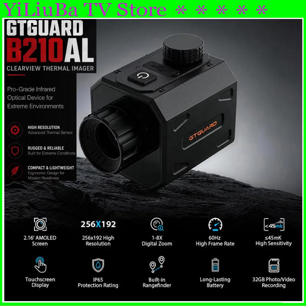 【Genuine】GTGUARD B210AL Thermal Imager 600M Ranging Infrared Thermal Camera 8X Digital Zoom Outdoor Hunting/Rescue/Exploration