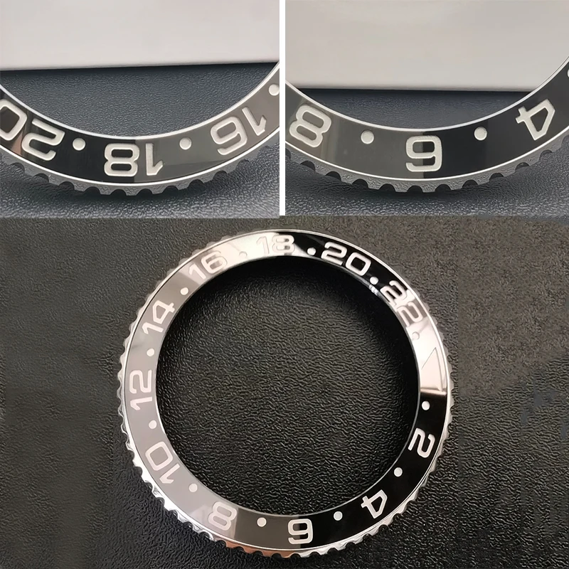 AAA Gray And Black Ceramic Watch Bezel For RLX GMT-Master 126710 Watches, Bruce Wayne Watch Bezel, High Quality Watch Parts