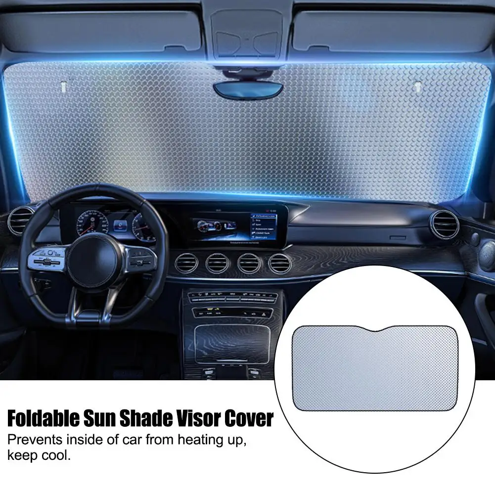 Thickened Double-sided Silver Sun Visor For Sun Protection And Cooling, Car Front And Rear Windshield Sun And UV Protection