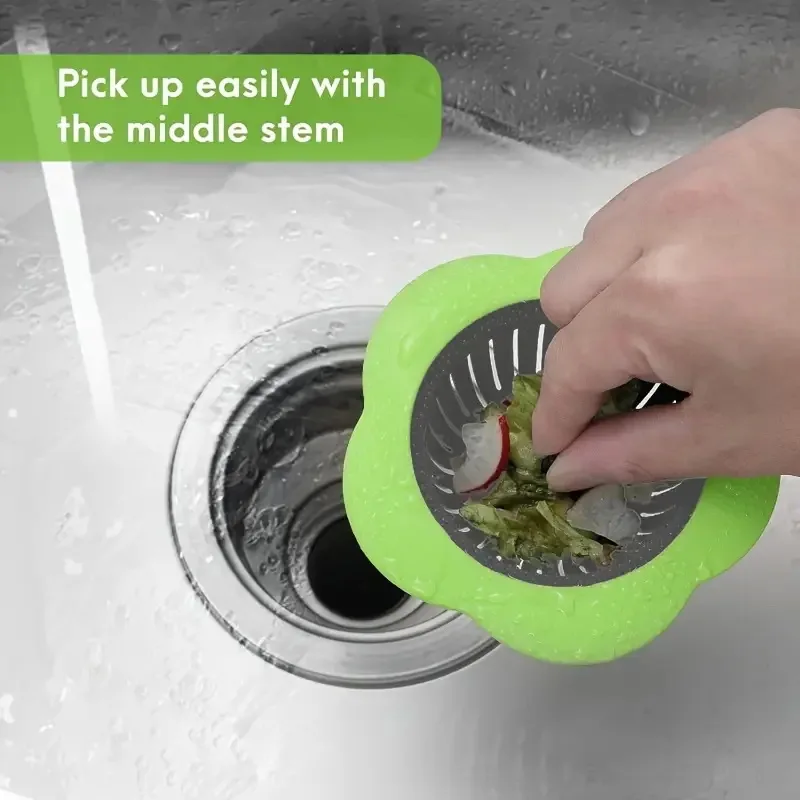 2pcs Silicone Kitchen Sink Strainer - Anti-Clog Drain Filter Net - Stopper for 4.5 Inch Diameter Drains Prevents Clogs and Block