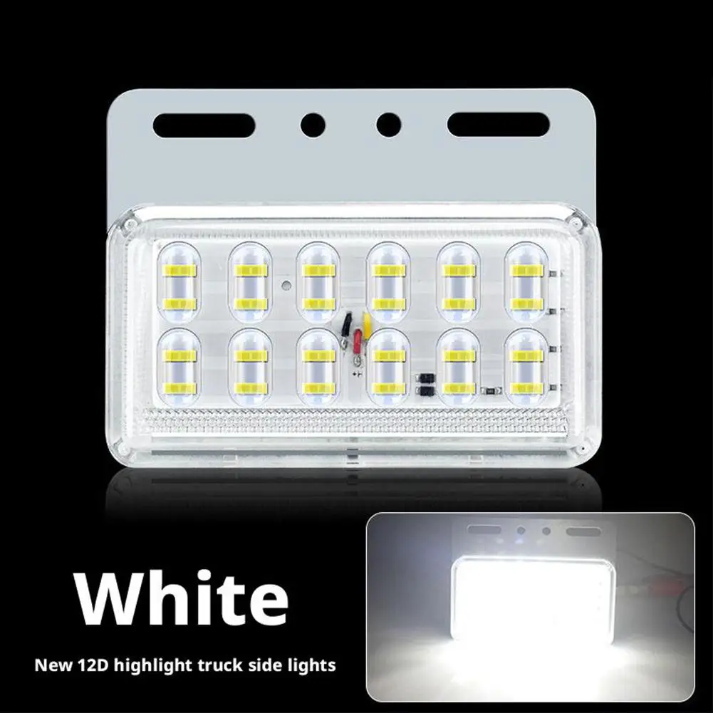 12D Cargo Truck LED Edge Light 24V High Brightness Waterproof Ground Side Light Indicator Signal Lamp