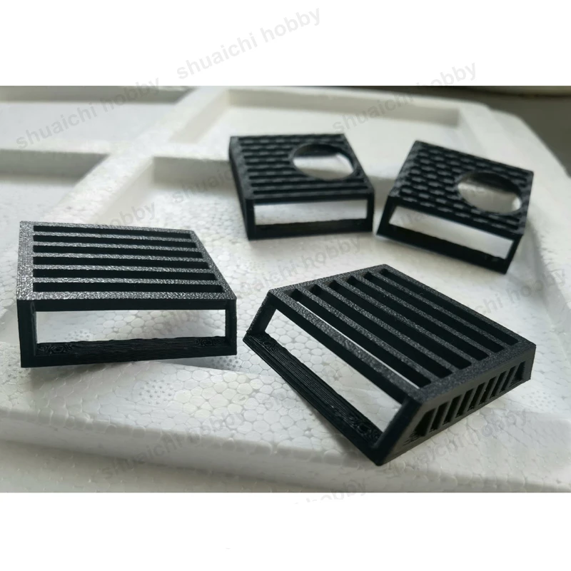 Protector de faros impreso en 3D para modelo de coche MJX H8H, marco de protección de lámpara, piezas de montaje DIY, orugas universales 1/8 1/10 RC, 1 par