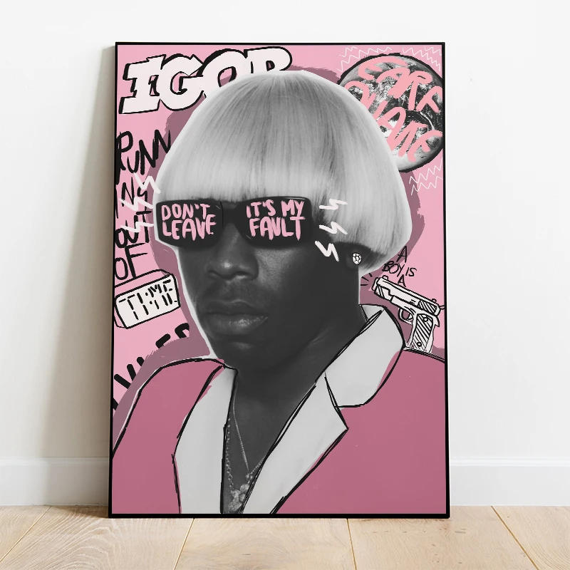 مغني الراب T-Tyler C-CCreator Chromakopia ألبوم الملصقات يطبع قماش الطباعة الرجعية جدار صورة فنية لغرفة المعيشة ديكور المنزل