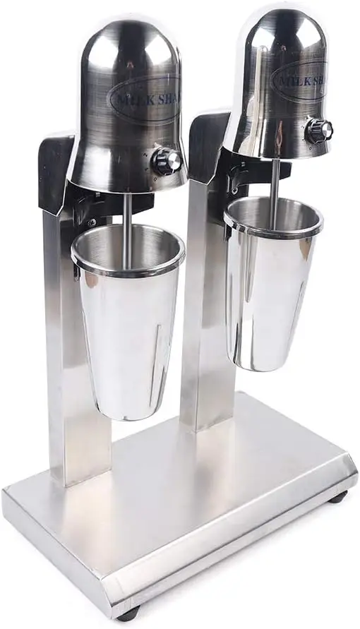 

Milk Shake Maker, 110V 560W Commercial Dual Head Stainless Steel Milkshake Cup Machine Milk Tea Shaking Machine Soft Ice Cream M