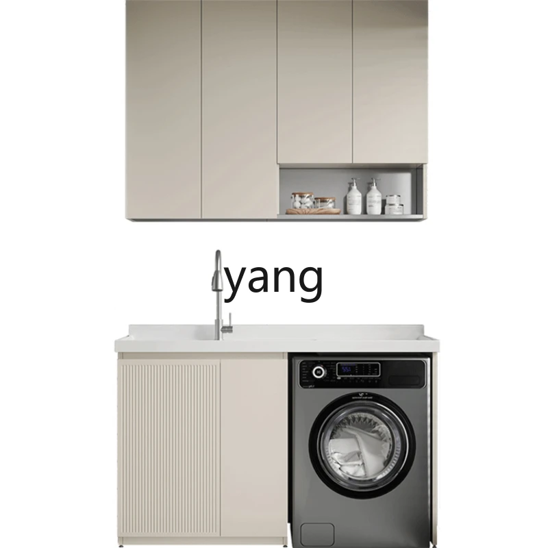 

CX Stainless Steel Balcony Honeycomb Washing Machine Integrated Inter-Platform Basin Assembled Cabinet with Washboard