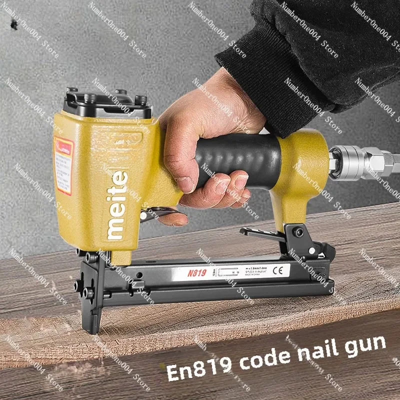 N819 Pneumatic Nail Gun Screen Window Pneumatic  Gun Concrete Hanging Mesh Iron Sheet Aluminum U-shaped Horse Nail Gun