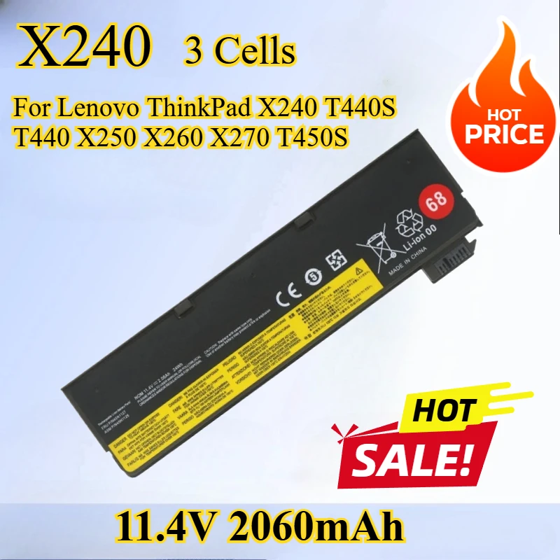 

X240 Laptop Battery Suitable For Lenovo ThinkPad X240 T440S T440 X250 X260 X270 T450S T550 T560 T450S T460 45N1126 3-6