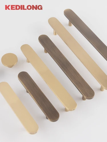 Imagen 2 del producto KEDLO-puerta del cajón del gabinete de longitud extendida, manija de latón antiguo, barra de tracción de 4-25 pulgadas y 500mm