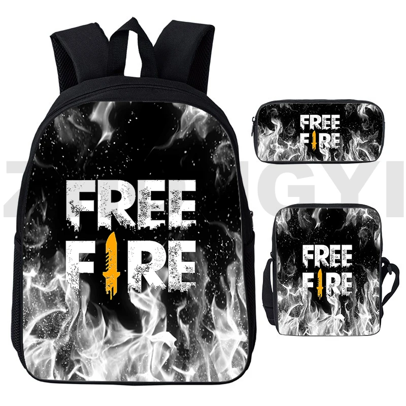 Fashion Travel Bag Free Fire Garena Schoolbags 3 Pcs/Set Sac A Dos Japan Anime 3D Backpack Men Free Fire Rucksack Pencil Case