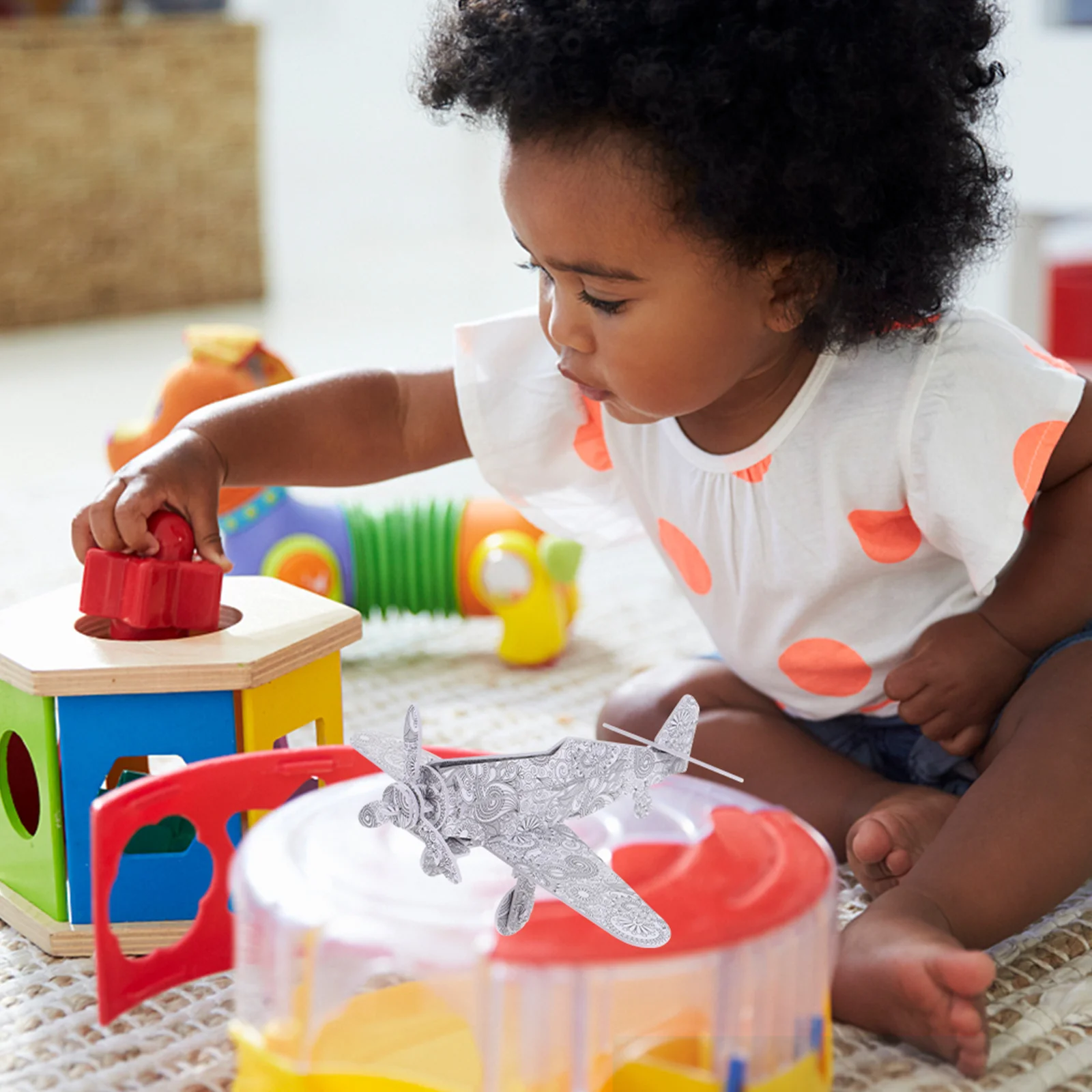 Juego de pintura de rompecabezas DIY de avión 3D, 4 Uds., incluye 12 bolígrafos para niños, arte creativo, artesanía, regalo educativo, rompecabezas 3D