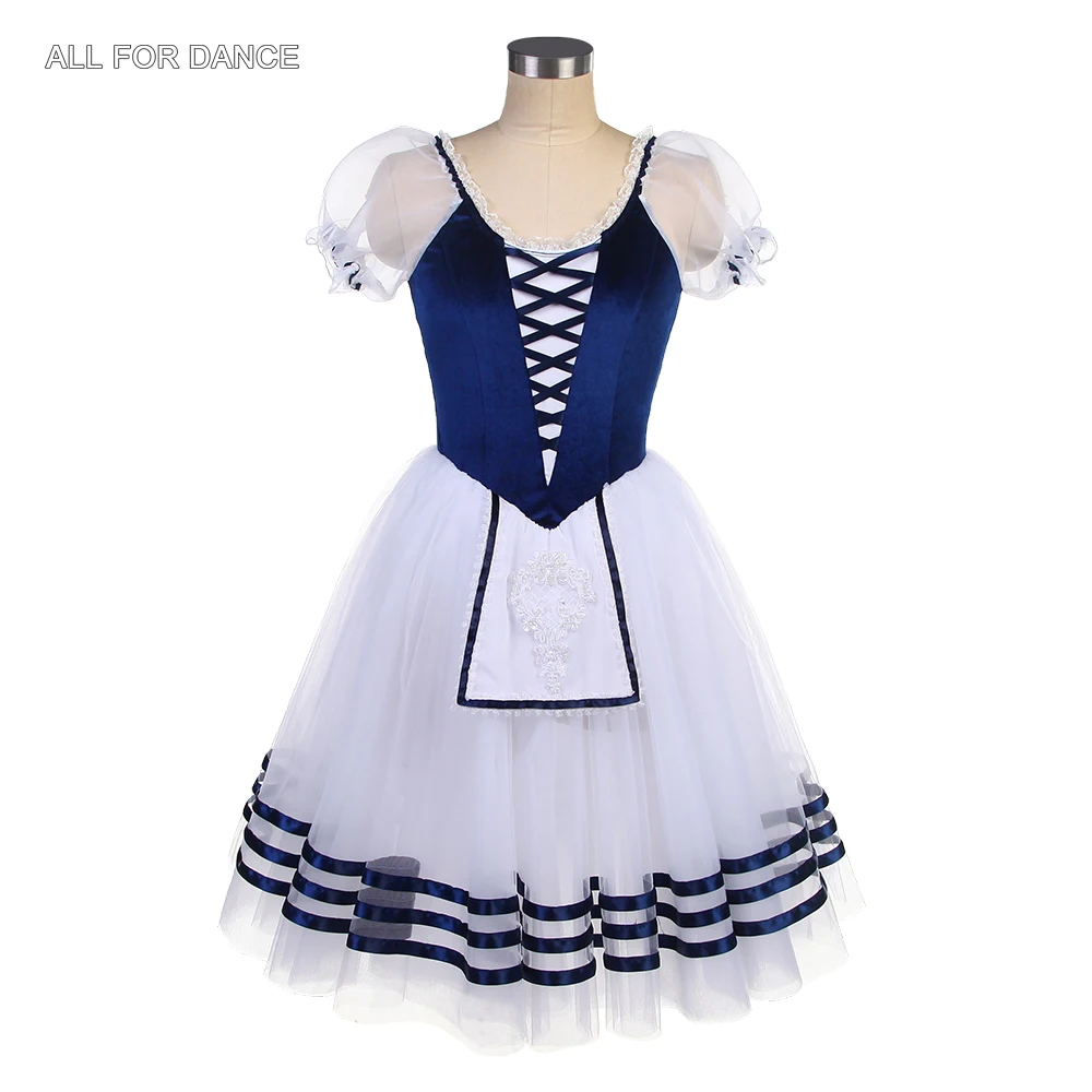 24034-puff-sleeves-blue-velvet-bodice-with-white-romantic-length-tutu-skirt-women-girls-stage-performance-ballet-dance-costumes