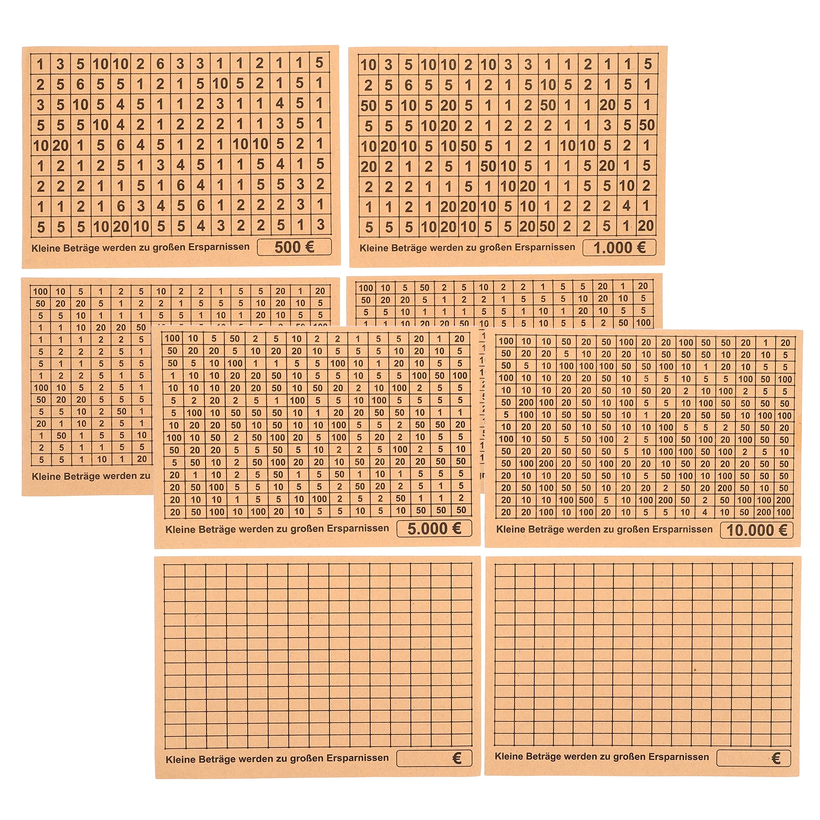 مجموعتان من ملصقات البنك الخنزير التي يمكنك صنعها بنفسك ملصقات صندوق المال لتوفير النقدية وتحدي المسار والرسوم البيانية وأوراق استراتيجية بنك العملات المعدنية
