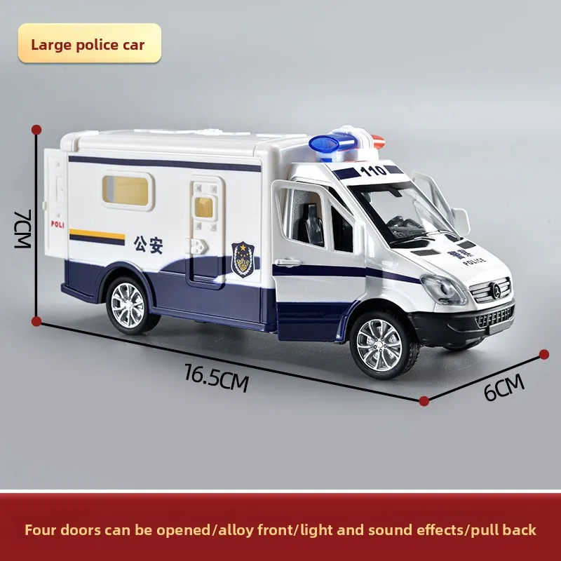 

Модель пожарной машины/полицейской машины из сплава с открывающимися 4 дверями, со светом и музыкой, детская игрушечная машинка