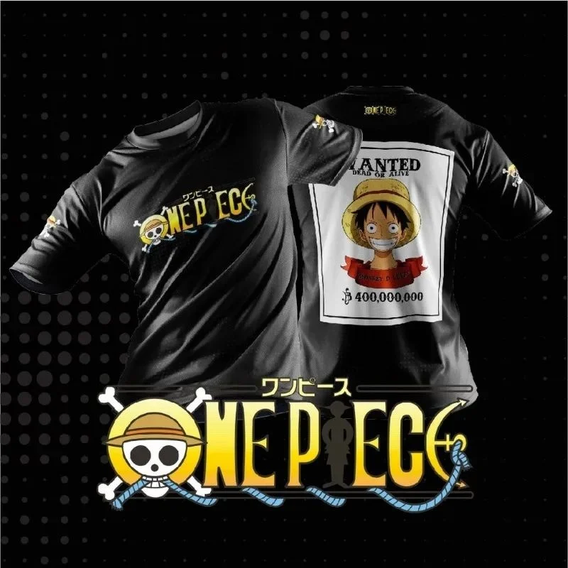 BANDAI Anime One Piece Camiseta Brook Diseño de personaje Estampado Top de manga corta para fanáticos Must Have Tren