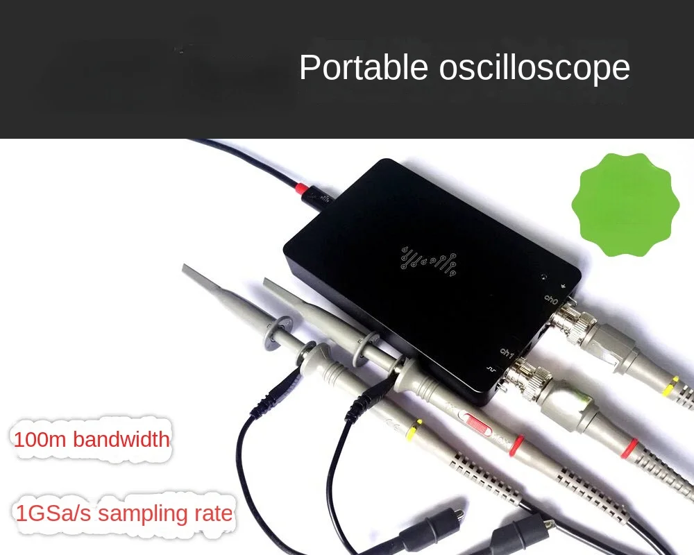 Ultra-Portable Oscilloscope 50M Bandwidth 200M Sampling Dual-Channel USB Power Supply