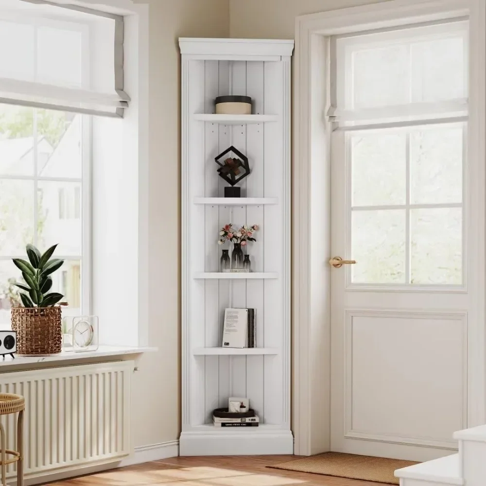 

83.4" Tall Modern Corner Shelf,5 Tier Corner Bookcase, Storage Standing Shelf Unit, Open Corner Plant Display Stand for Small Sp